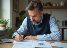 Homme d affaires français en réunion de travail