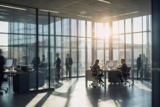 Bureau moderne pour startups à Lyon avec espace collaboratif
