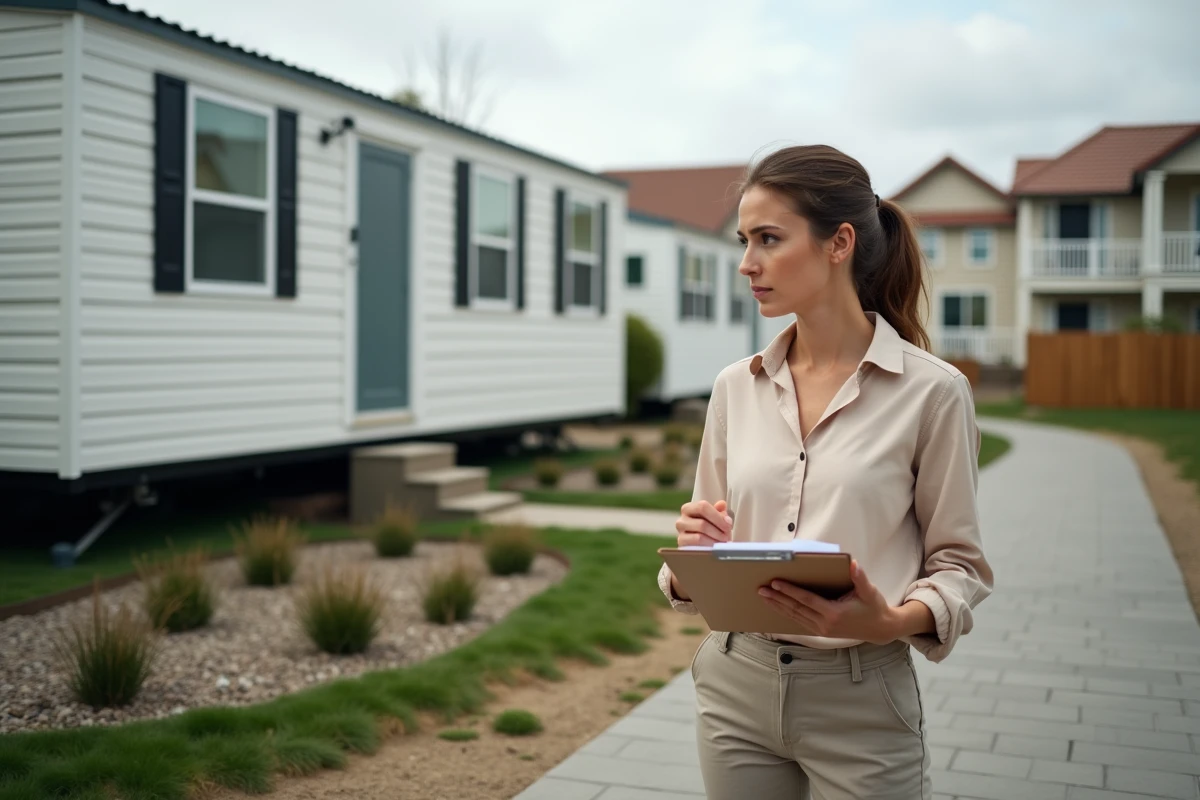 Jeune femme examinant les limites d